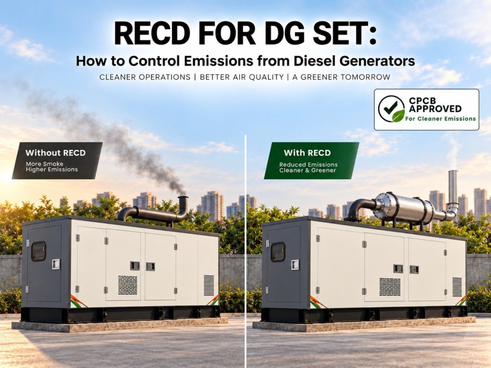 RECD for DG Set: How to Control Emissions from Diesel Generators